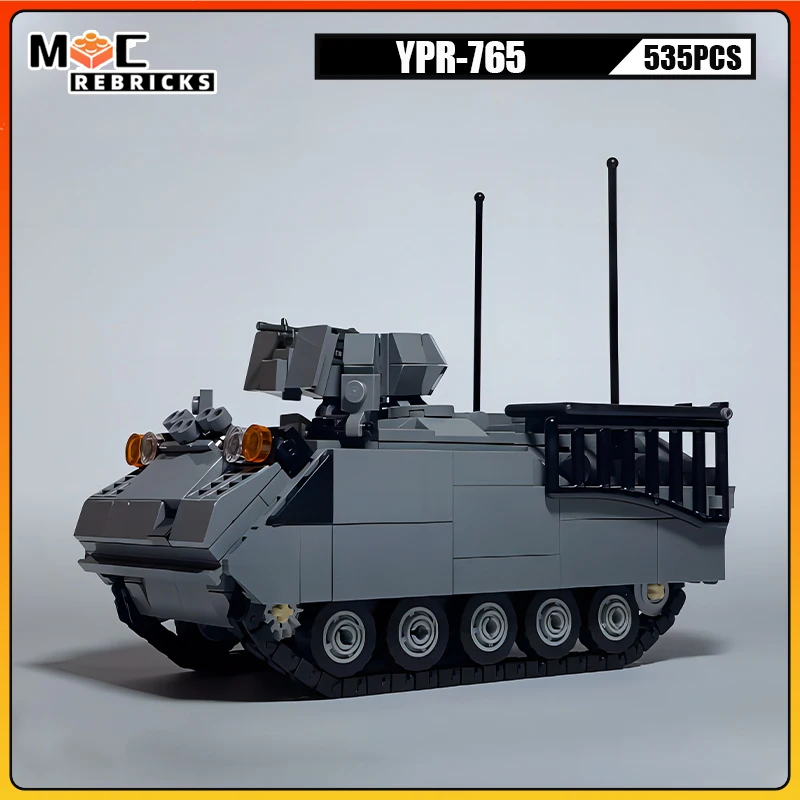 

MOC High-tech Weapon YPR-765 Military Infantry Tank Soldier Transport Armored Vehicle DIY Building Block Model Kid's Bricks Toys