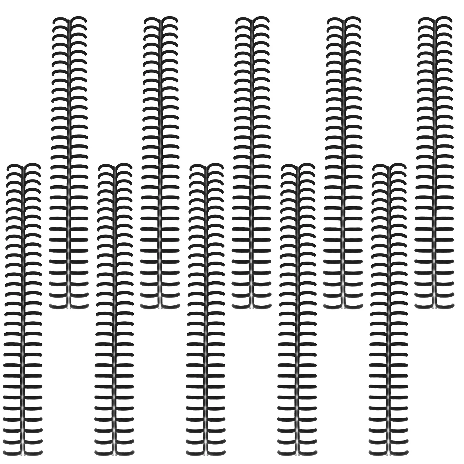 10pcs Black Loose-leaf Binder Rings 30 Notebook Binding Coils Holes A4 Notebook Binding Coils Replacement
