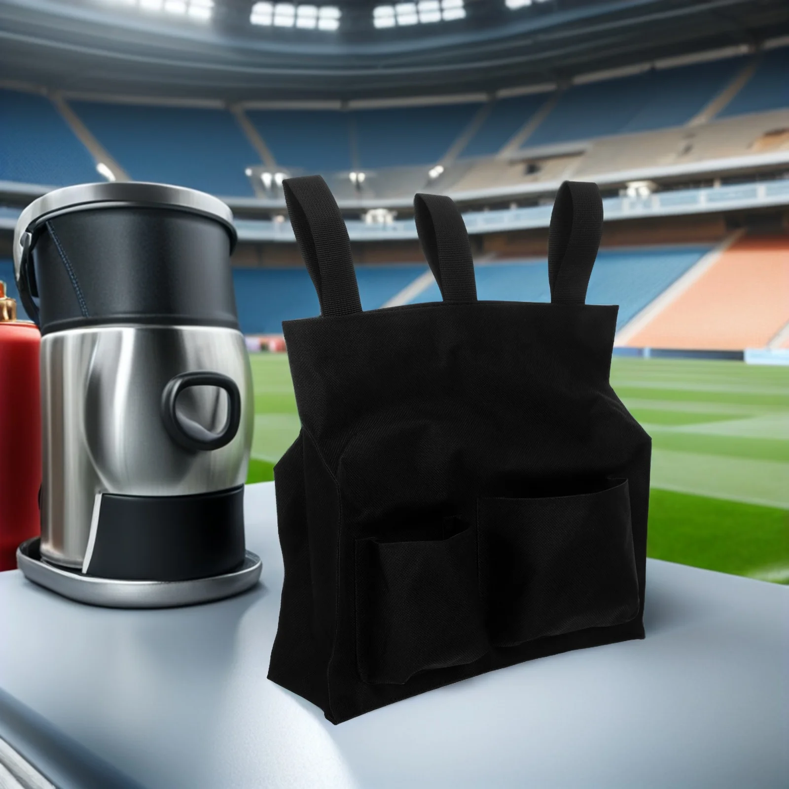 2Pcs Large Capacity Oxford Cloth Softball Referee Ball Bag Multifunctional Sports Portable Waist Strap Side Storage Baseball