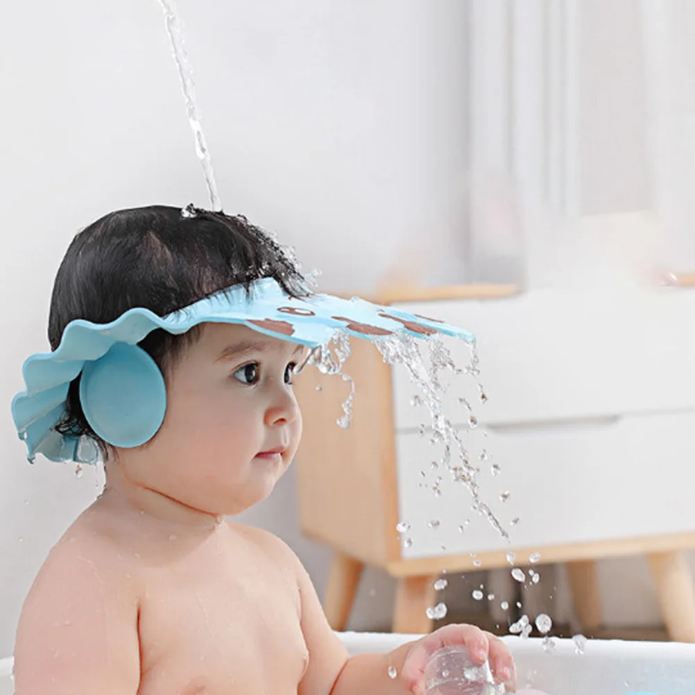 3 قطعة قبعة شامبو للأطفال قابلة للتعديل قبعة دش مقاومة للماء قبعة استحمام للرضع شامبو لحماية الأذن ملحقات استحمام للأطفال #3