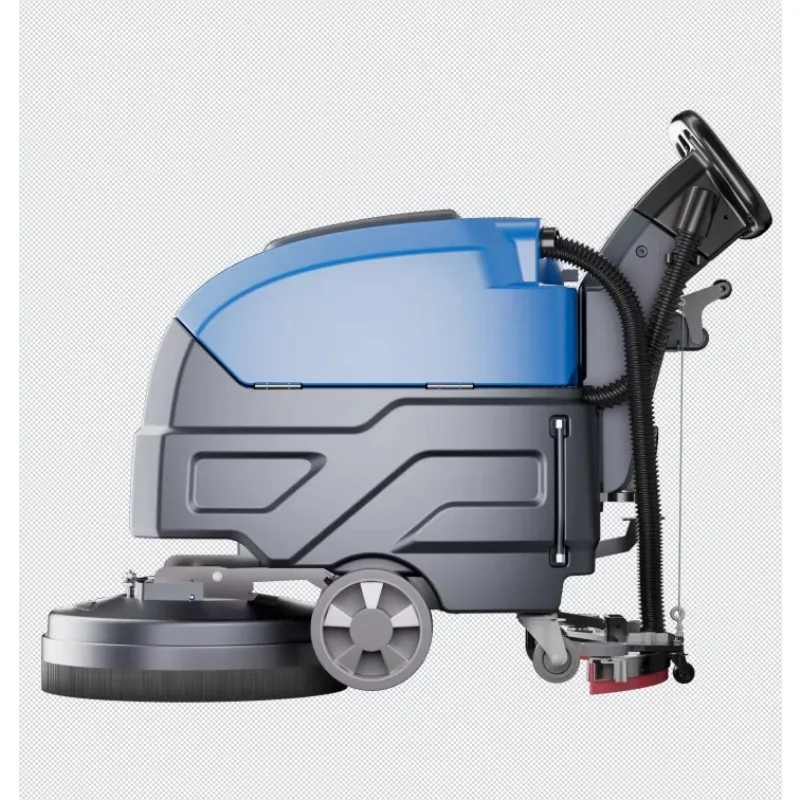 Compact Commercial Cordless Floor Scrubber Machine for Supermarket Restaurant Cleaning