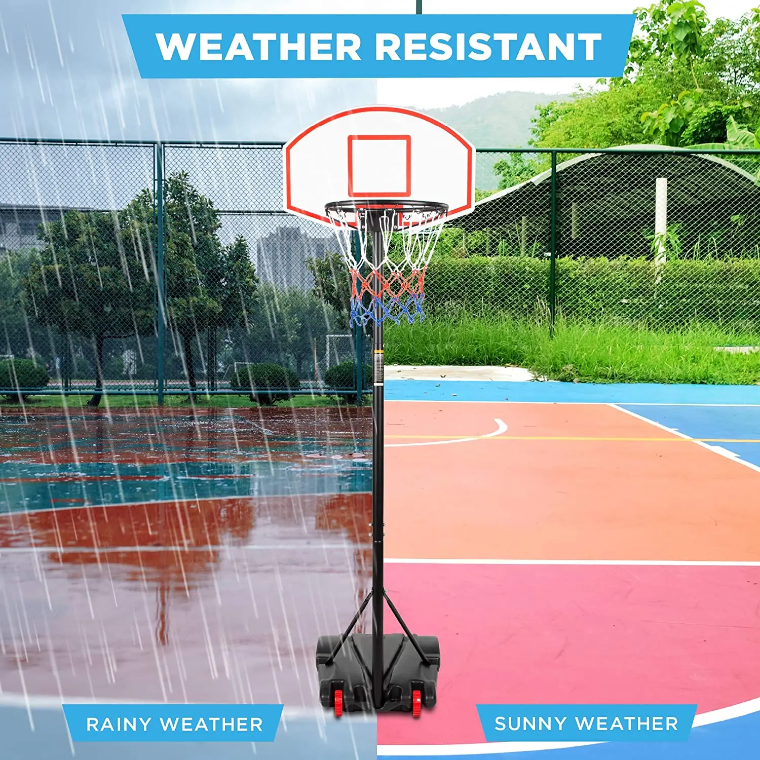 ขายส่งคุณภาพสูงปรับบาสเกตบอลกลางแจ้งมืออาชีพยืนพร้อม Backboard ห่วงบาสเกตบอล