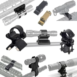 Tactical Universal Flashlight Mount for 20mm Rail&Tube 24-27mm Flashlights Tube Clip 25.4 Torch Bracket Scope Barrels Mount