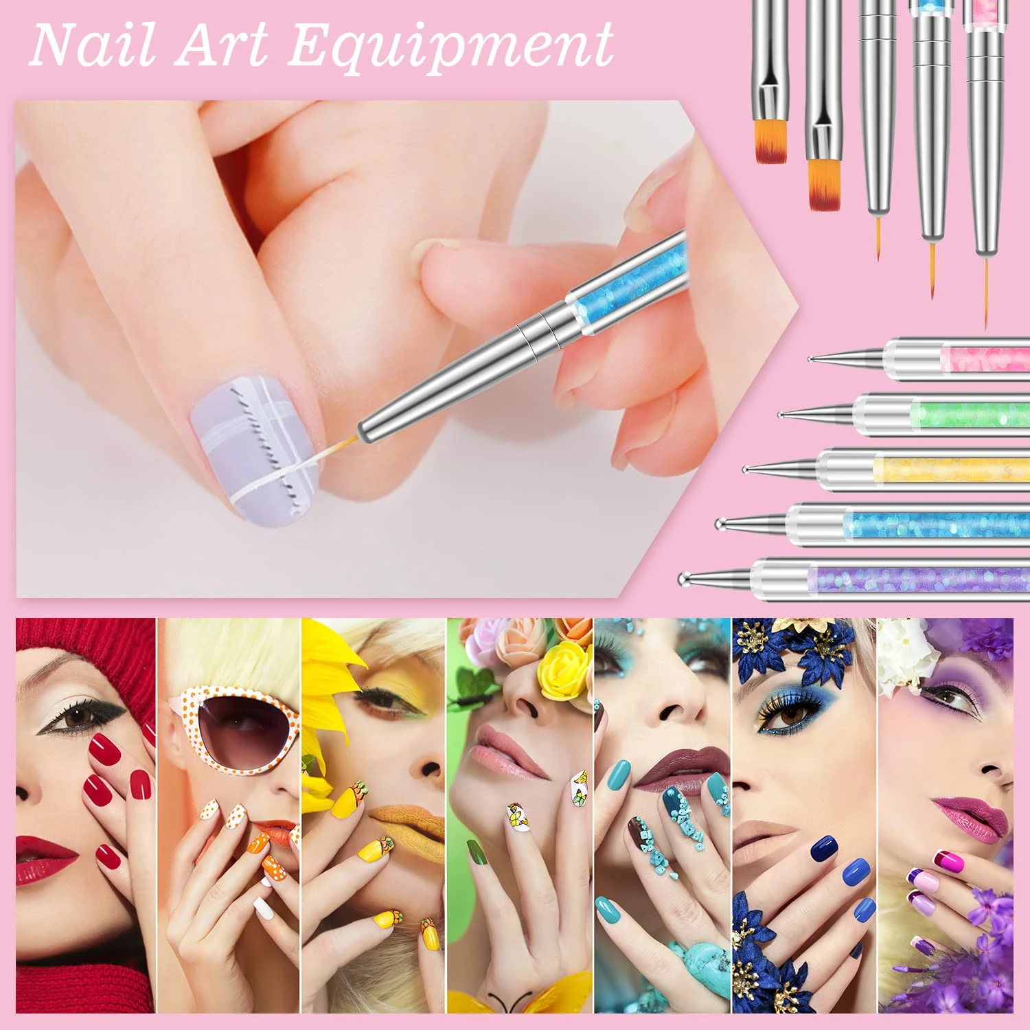 Eleve seu jogo de unhas com estas ferramentas luxuosas e de primeira qualidade para entusiastas da nail art. Leve seus designs ao próximo nível wi