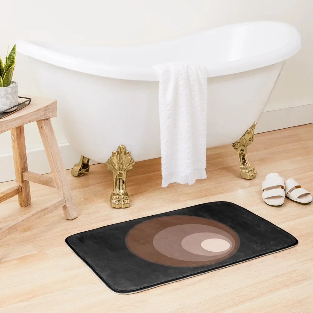 

Retro Circles Brown Rust Taupe Cream Bath Mat Bathroom Items Bathroom Utensils Absorbent Bathroom Mat