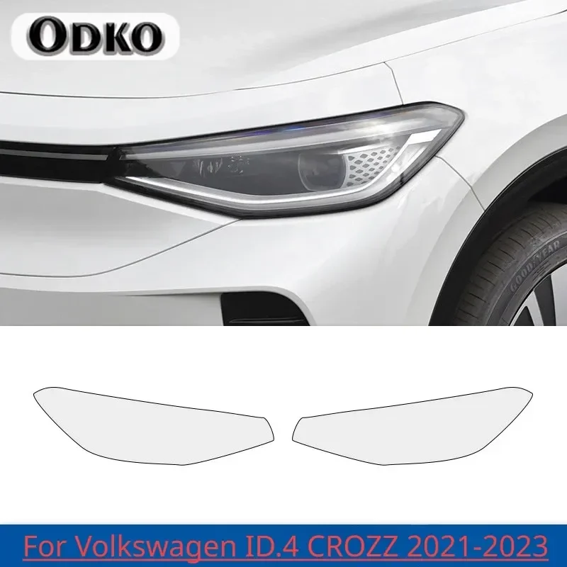

For Volkswagen ID.4 X ID.3 ID.6 CROZZ 2021-2023 Car Exterior Headlight TPU Protective Film Anti-scratch Repair Accessories