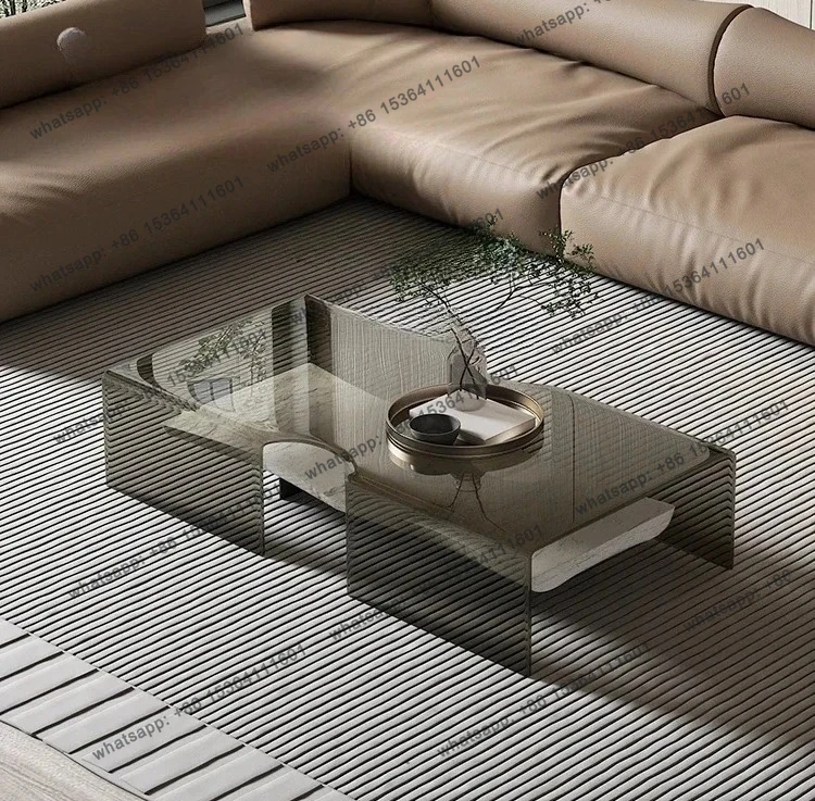 Lichte Luxe Minimalische Natuurlijk Marmeren Salontafel Grote En Kleine Appartet نوع Woonkamer Glazen Creatives #1