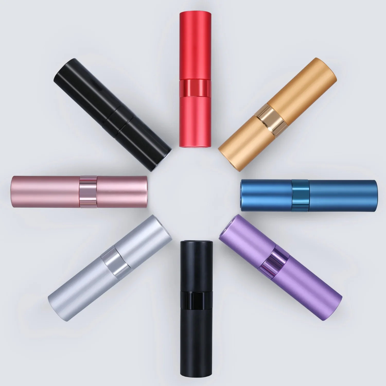 3/5/7pcs 8ml Metal aluminum refillable perfume bottle cosmetic spray bottle portable empty Atomizer perfume travel bottle