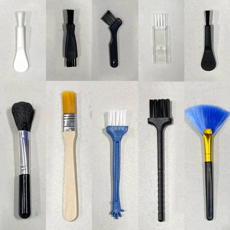 Comprehensive 10Piece Soft Brush Set Dust Removal for Gentle Cleaning in Homes and Vehicle