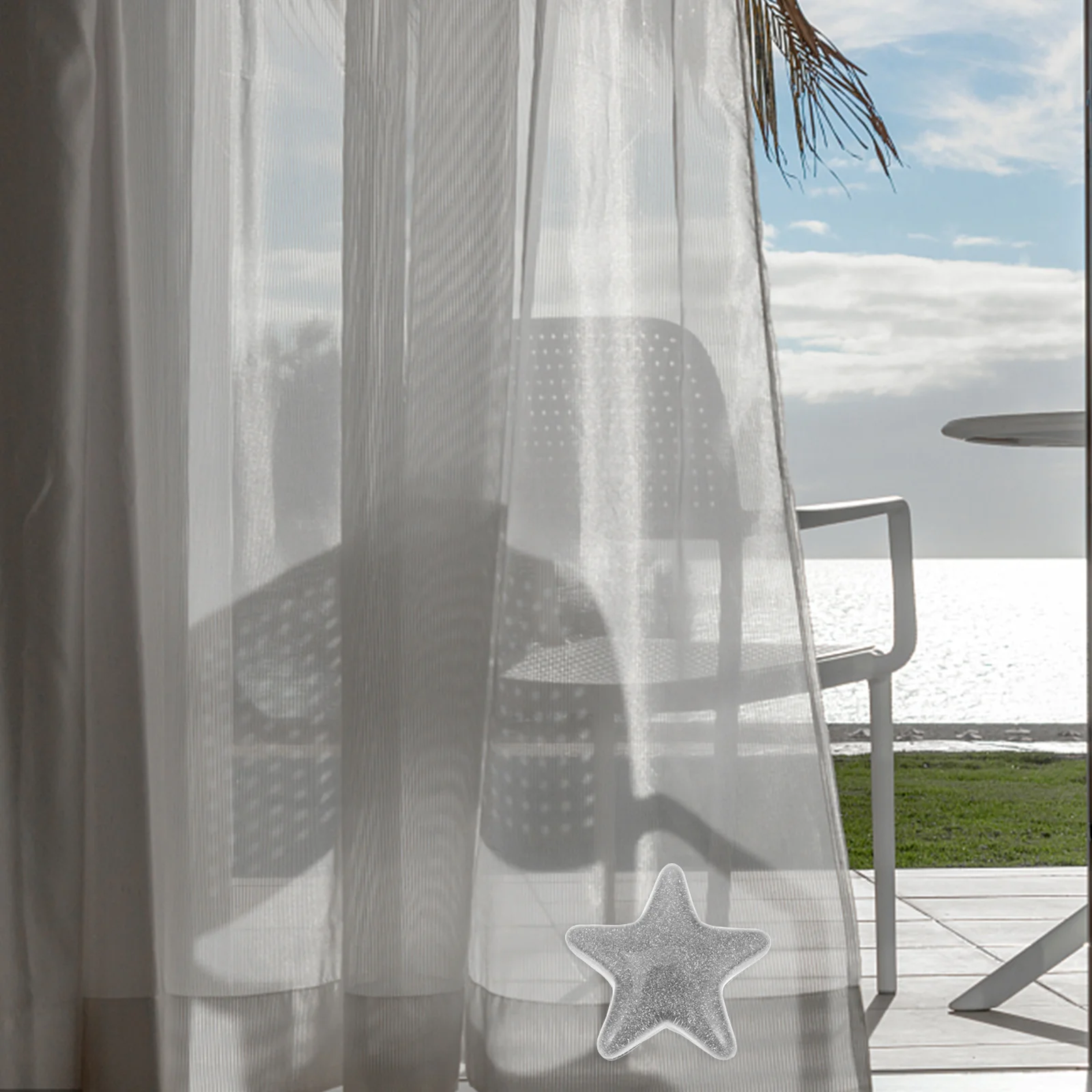 

6pcs Curtain Weighted Block Five-Star Shaped Magnetic Bottom Weight Drape Enhancement Bathroom Drapery Accessories Window