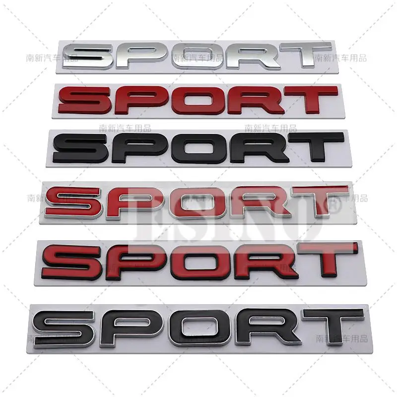 Car 3D Sport Car Trunk Metal Badge Emblem For Car Rear Tailgate Fender Door Adhesive Badge for Land Rover Range Rover Sport