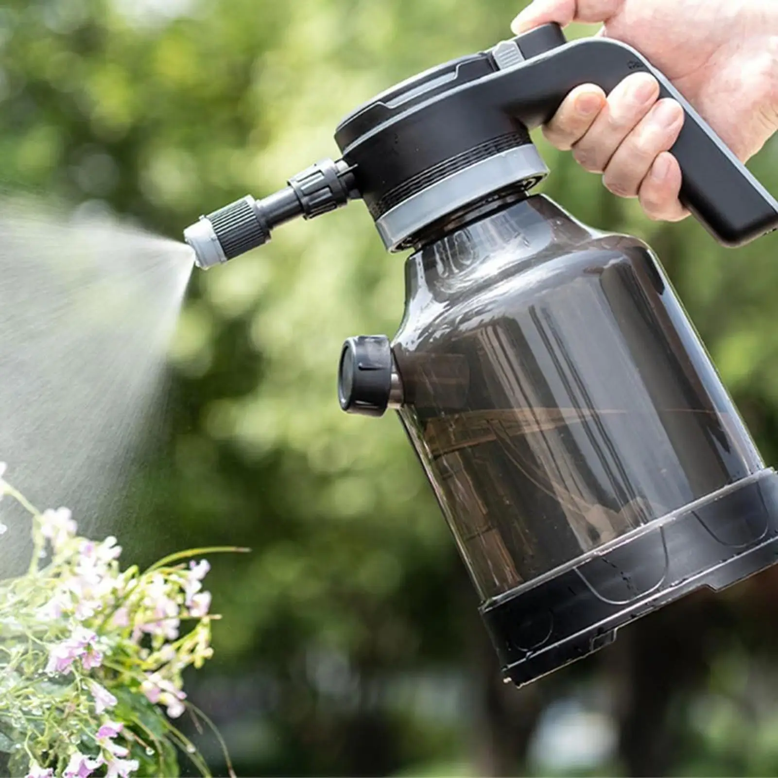 Electric Spray Bottle 3L Cordless Detailing Device Automatic Plant Mister with Adjustable Nozzles for Garden Home Lawn Outdoor