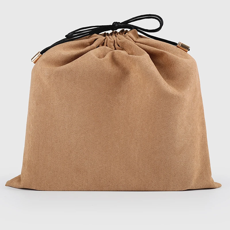 Bolso de mano lavable a granel, cubierta antipolvo de gamuza para monedero, embalaje de zapatos, logotipo personalizado, Protector de almacenamiento de tela de franela con cordón