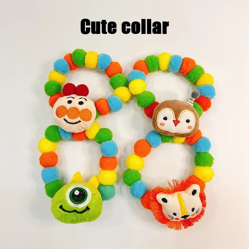 

Elastic Plush Ball Pet Collar Cartoon Animal Hair Decoration Dog Bowtie Necklace Pet Cat Bow Dog Grooming Accessories