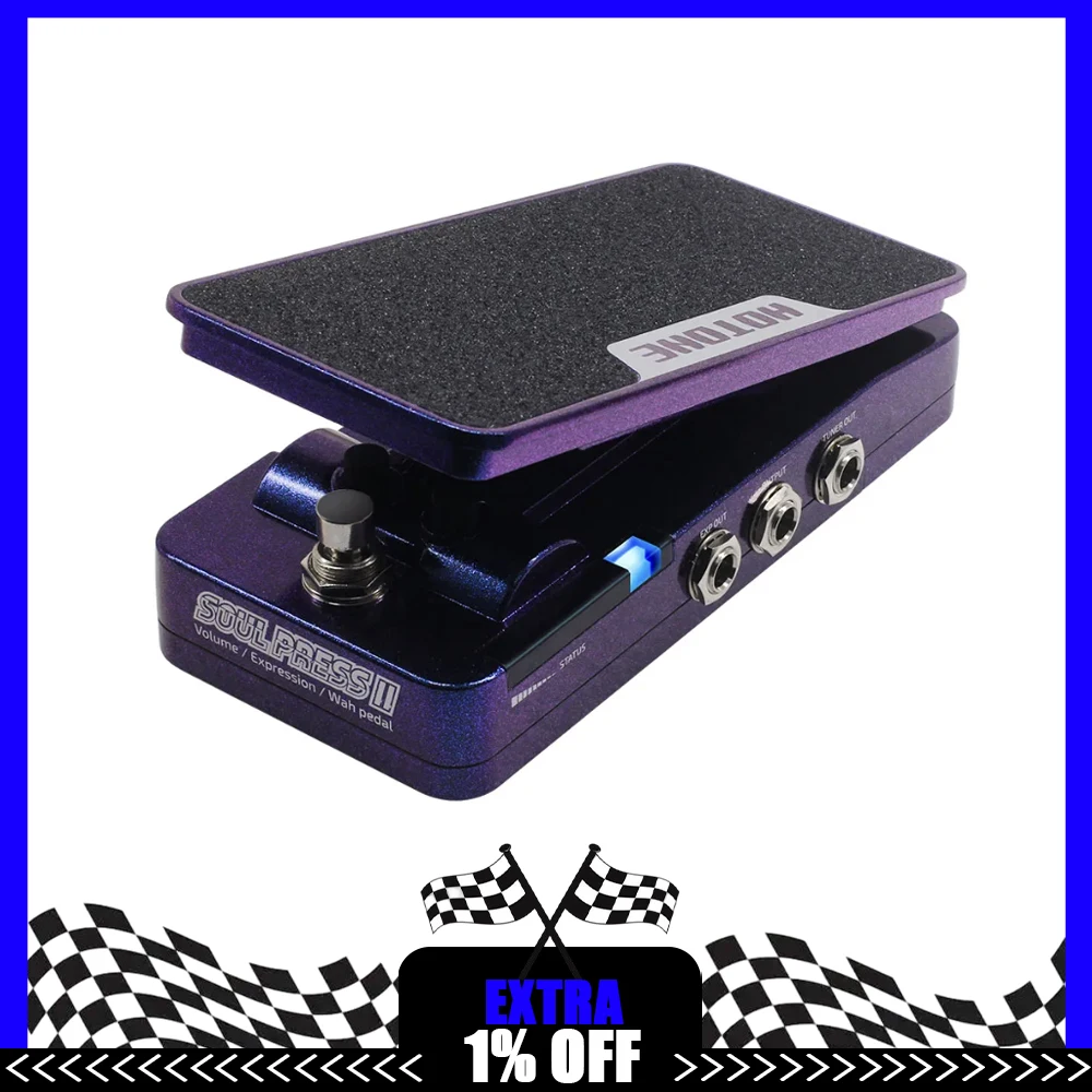 

HOTONE Soul Press II 4 in 1 Switchable Wah Active Volume Passive Expression Effect Pedal with Visible Position Indicators Gifts