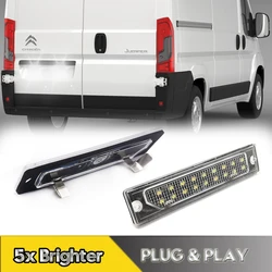 2Pcs Canbus LED Number License Plate Lights Lamps For Peugeot Boxer Manager Citroen Jumper Realay Fiat Ducato Bus Box 1994-2002