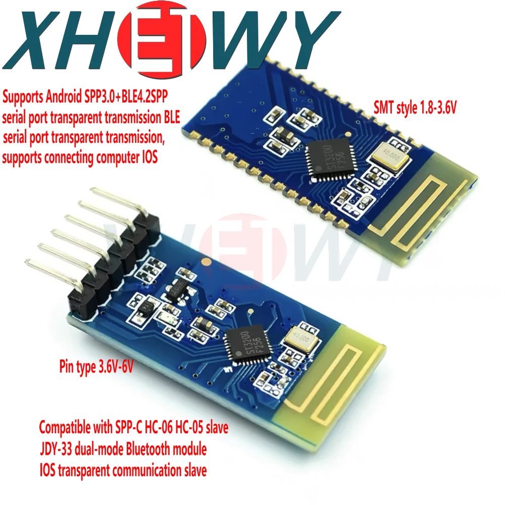 5PC JDY-33 dual-mode Bluetooth module SPP3.0+BLE4.2 supports Android IOS transparent communication slave