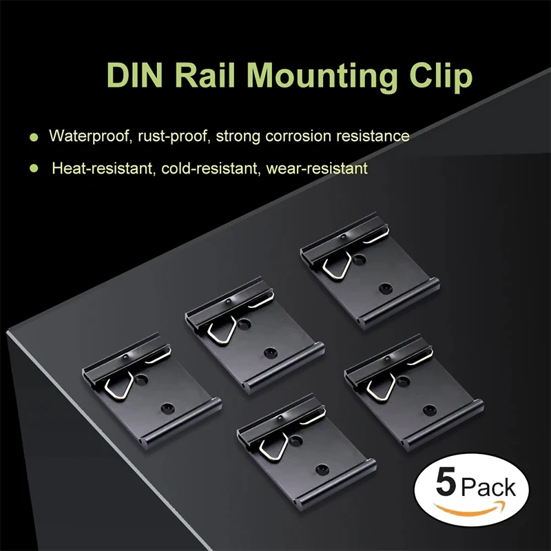 4-Pack 48×27.45mmUniversal DIN Rail Mounting Clip Snap in Din-rail Bracket Fixed Clamp Aluminum Alloy