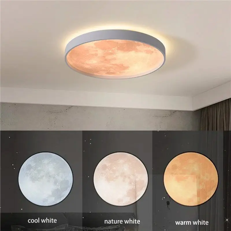 ABZV-Moon LED مصباح السقف غرفة نوم حديثة ضوء شرفة الممر الممر المنزل ديكو تركيبة إضاءة داخلية #5