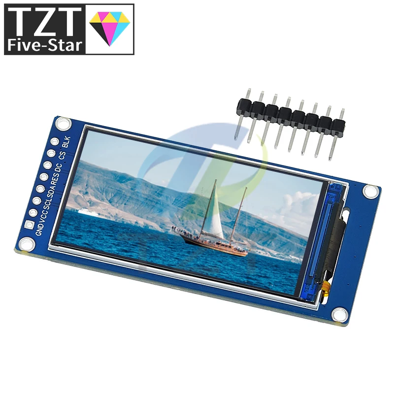 TZT 1.9 Inch IPS Full Angle TFT Display Screen LCD Screen Color Display Module SPI Serial Port High-definition 170x320 ST7789