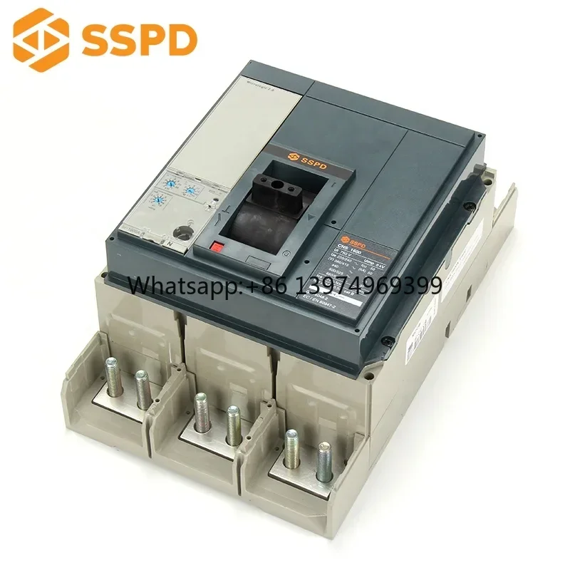SSPD High Breaking CNS 1600A 3 Phase 800V Thermal Magnetic Motor Overload Protection 80kA 50/60Hz MCCB Moulded Case Circuit