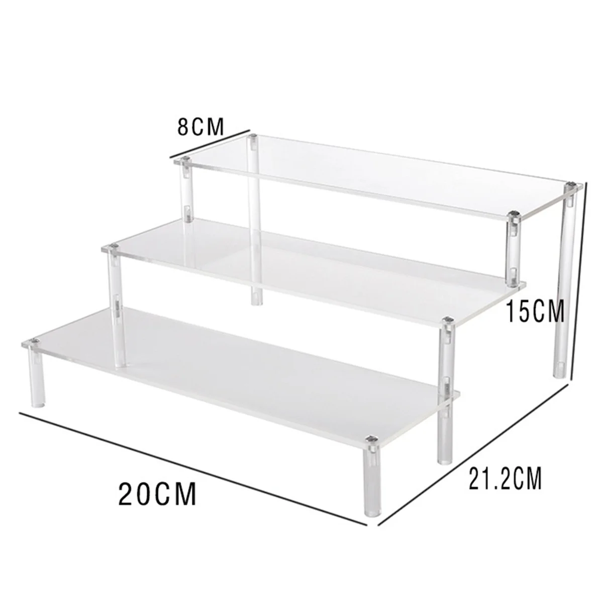 Acrylic Lifting Display Stand 3-Layer Perfume Tissue Display Stand Character Model Display Stand Dessert Rack