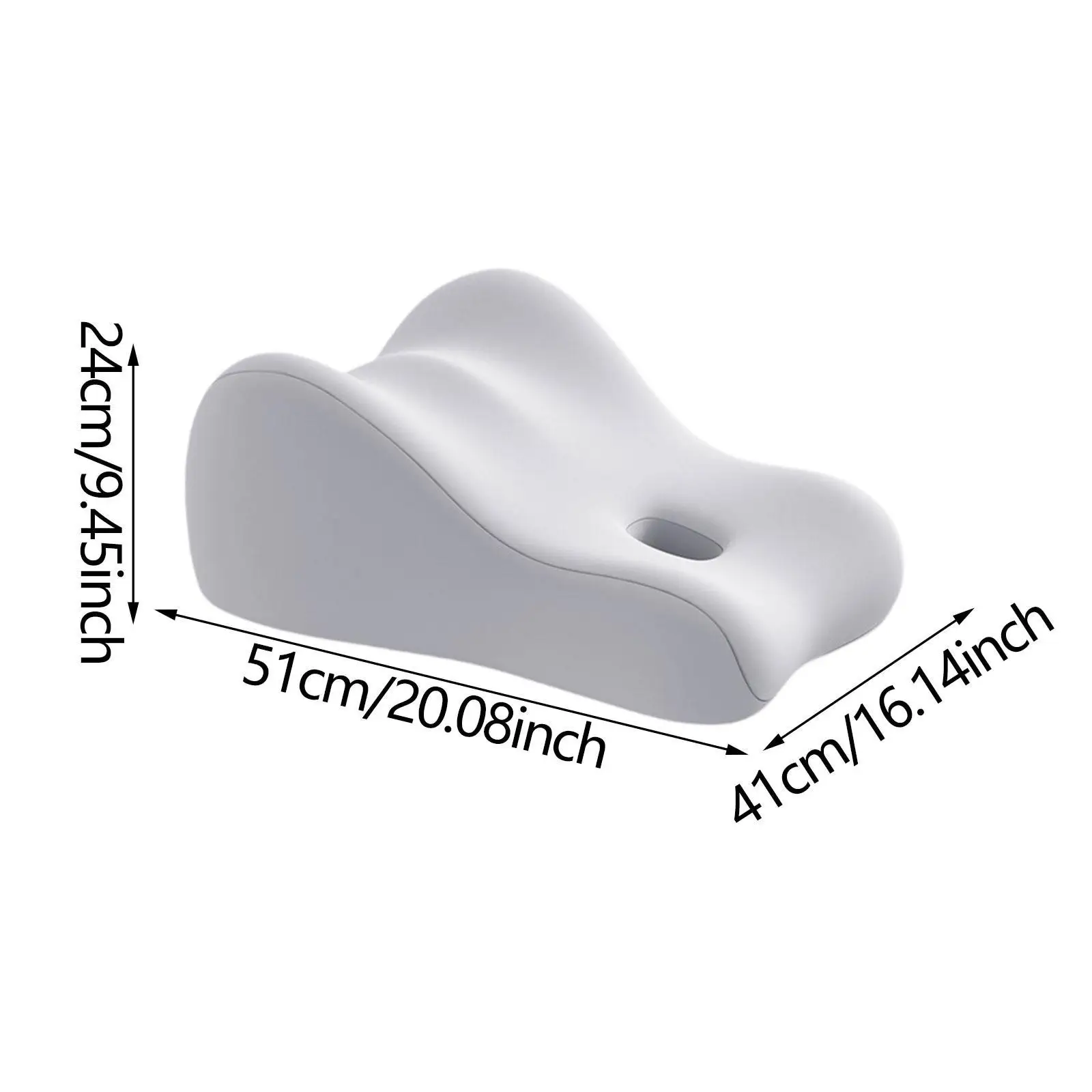 Ergonomic Memory Foam Face Down Pillow Prone Sleeping Leg Support Wedge for Bed Rest and Massage