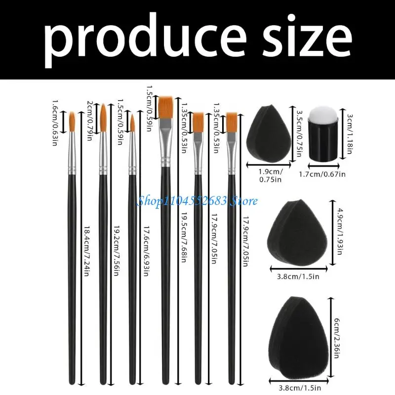 12 Piece Art Brush Set Design For Smooth Application On Face Body 