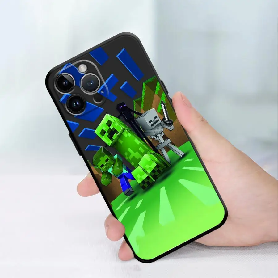 

Funny Pixel Monster Shell Case for Apple iPhone 14 Pro 16Pro Max 12 12 Mini 11 Plus 15 13 11 16e 14