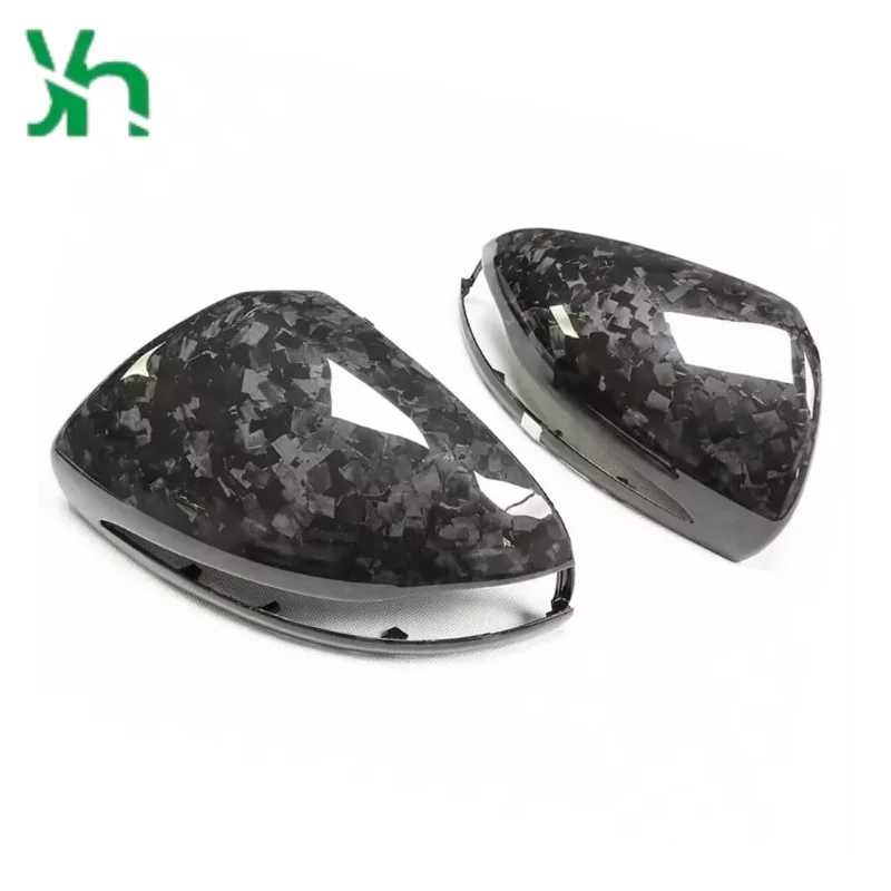 لمرسيدس بنز W222 W213 X205 W238 W205 C S GLC E AMG حافظة مرآة الباب غطاء مرآة من ألياف الكربون الجافة