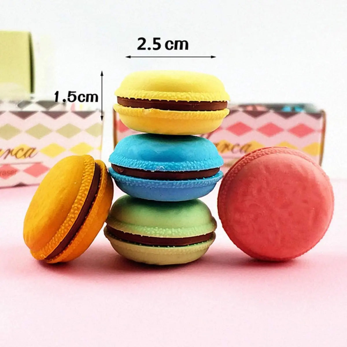 Radiergummis für Kinder Macaron Assorted Entzückende Bleistift Radiergummis Candy Farbe Kunst Radiergummis für Zeichnung 10 PCS