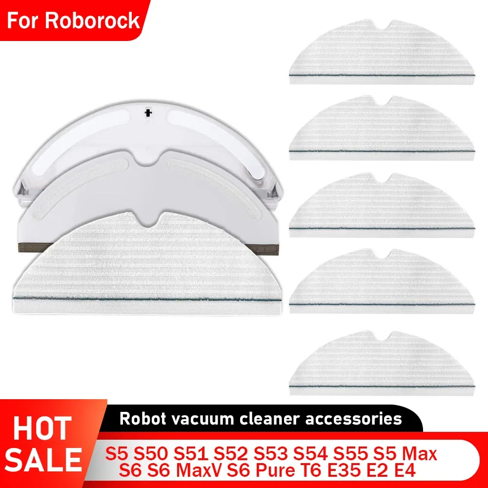 

Mop Rack Water Tank Mop Cloth Kit For Xiaomi Roborock S50 S53 S54 S55 S5 Max S6 S6 Pure S6 MaxV T6 E35/E2/E4 Vacuum Cleaner Part
