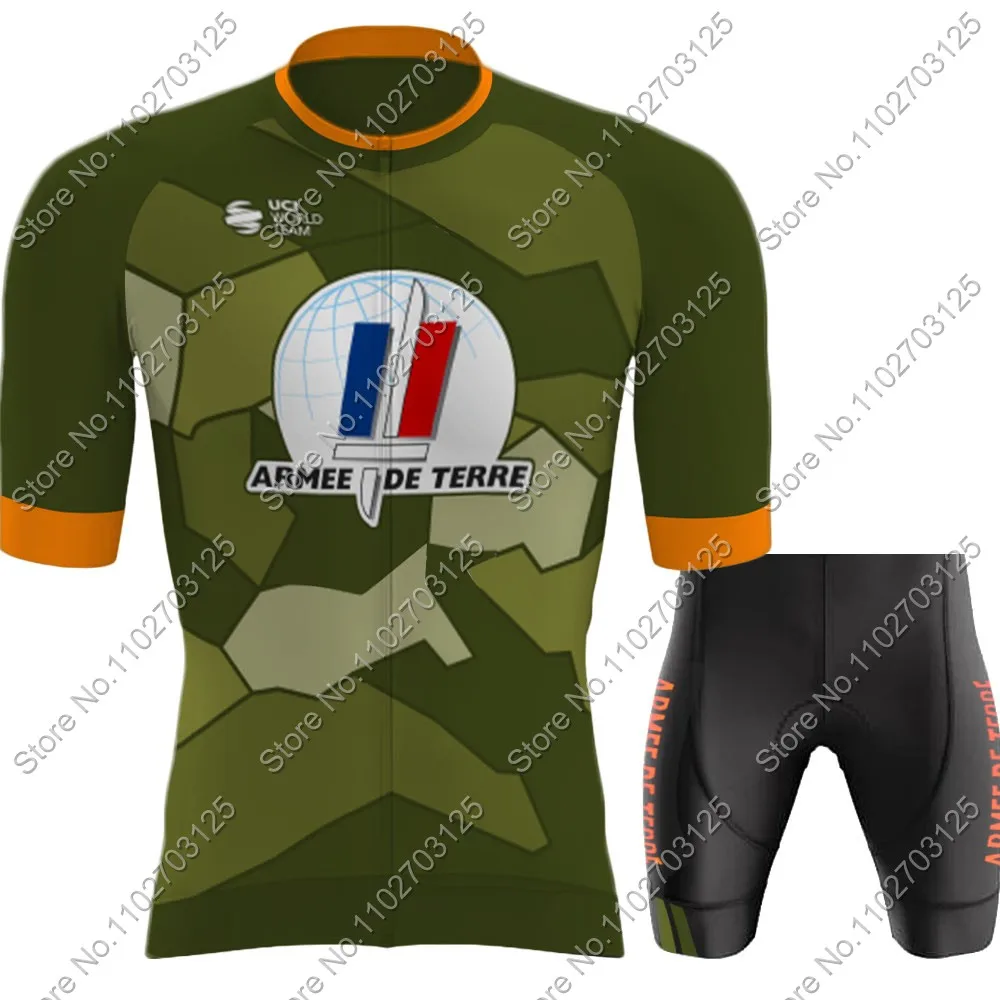 2025 France Army Cycling Jersey Set Camouflage Cycling Clothing Men Road Bike Shirts Suit Bicycle bib Shorts MTB Maillot Ropa