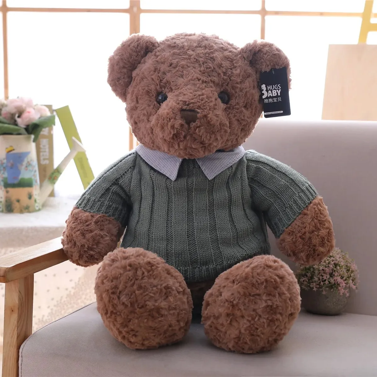50cm 75cm Teddy Bear Plush Toy Super Soft Stuffed Animal Sweater Bear Doll Birthday Gift For Boy Children\'s Toys