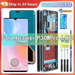 Bilashmart P30 Pro Display with Fingerprints BackShell AMOLED Huawei P30 Pro VOG L29 VOG L09 Lcd Display Touch Screen Digitizer Replacement