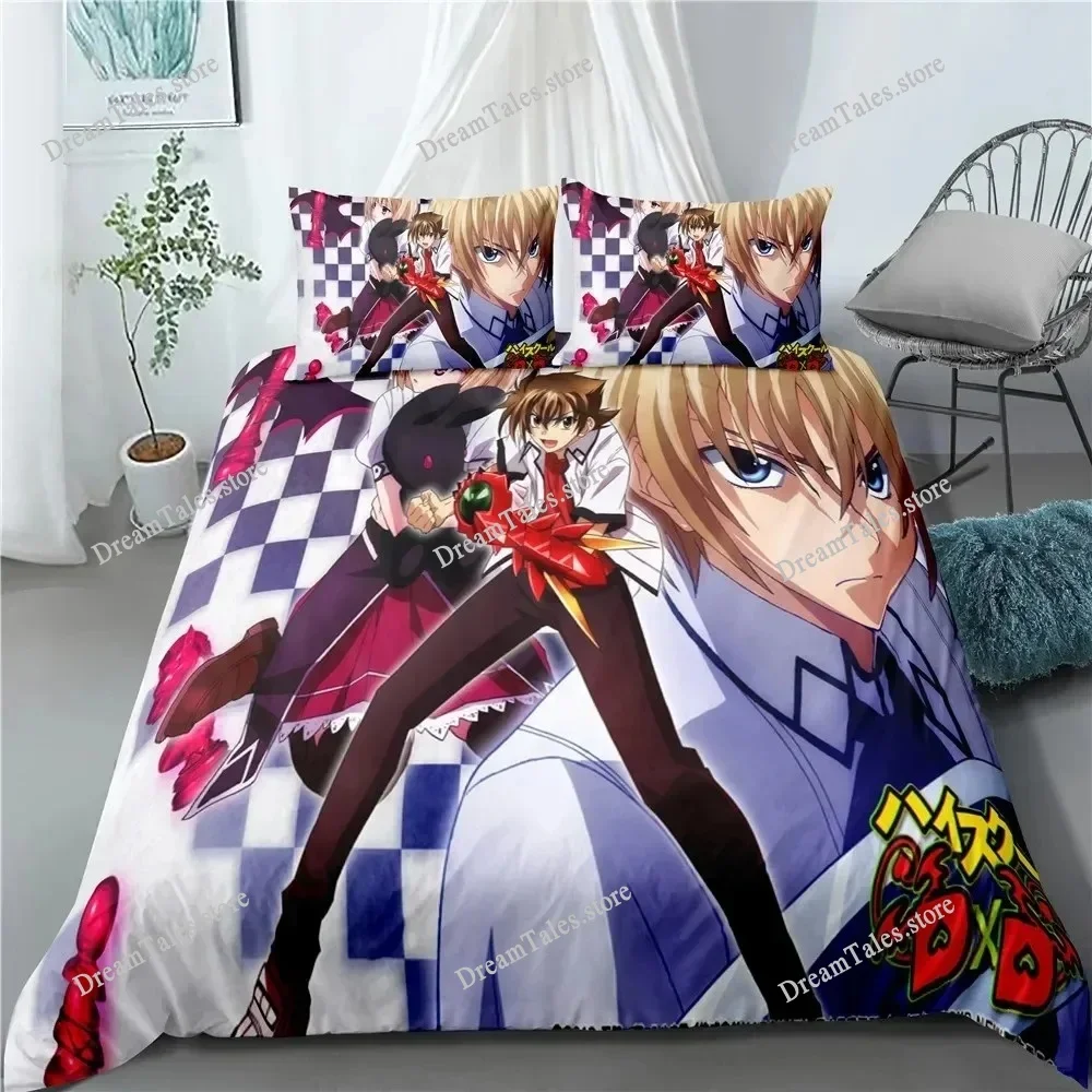 Exquisite 3D Anime High School DxD Wallpaper Print Bedding Set Duvet Cover Comforter Bed Youth Kids Girls Boys Gift