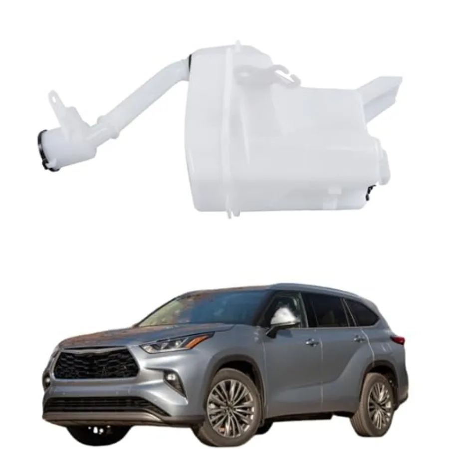 

Windshield Washer Fluid Reservoir Tank with Pump and Tube White Replacement for Highlander 2020 2022 2023 85315-0E150 85301-0E0