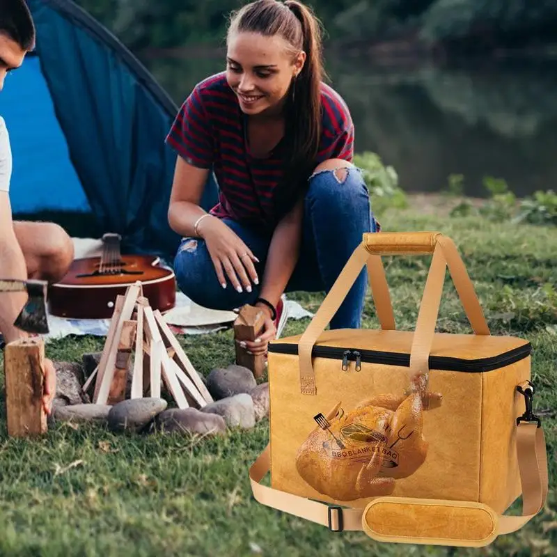 

Одеяло для барбекю, грузинка для барбекю, одеяло для отдыха мяса, складное сверхмощное подогреватель еды, сумка для еды для говядины, индейки, кемпинга, пикника на открытом воздухе