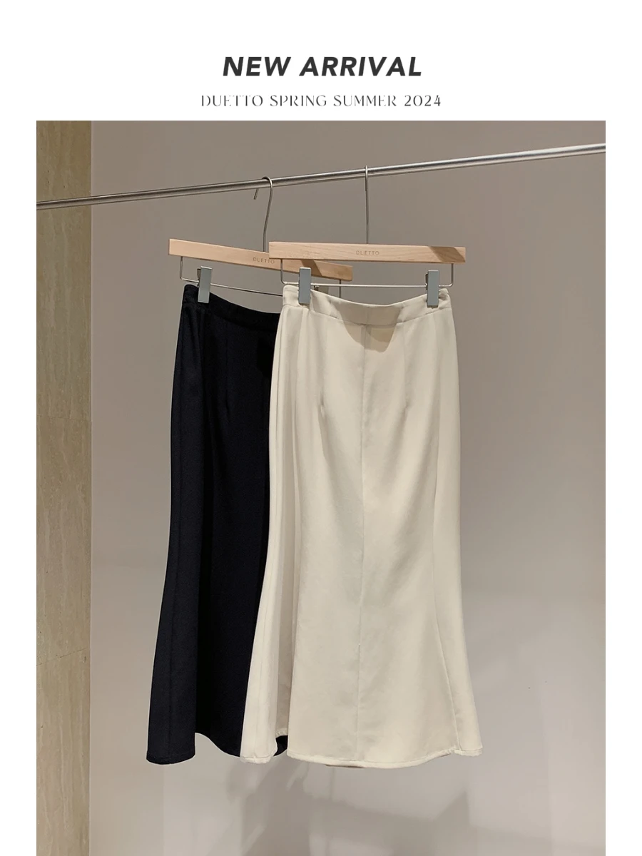 

Юбка-миди Duetto Belladonna Curve из ацетата Fi Tail, смесь льна для поездок на работу, со средней талией, чистый цвет, лето 2024