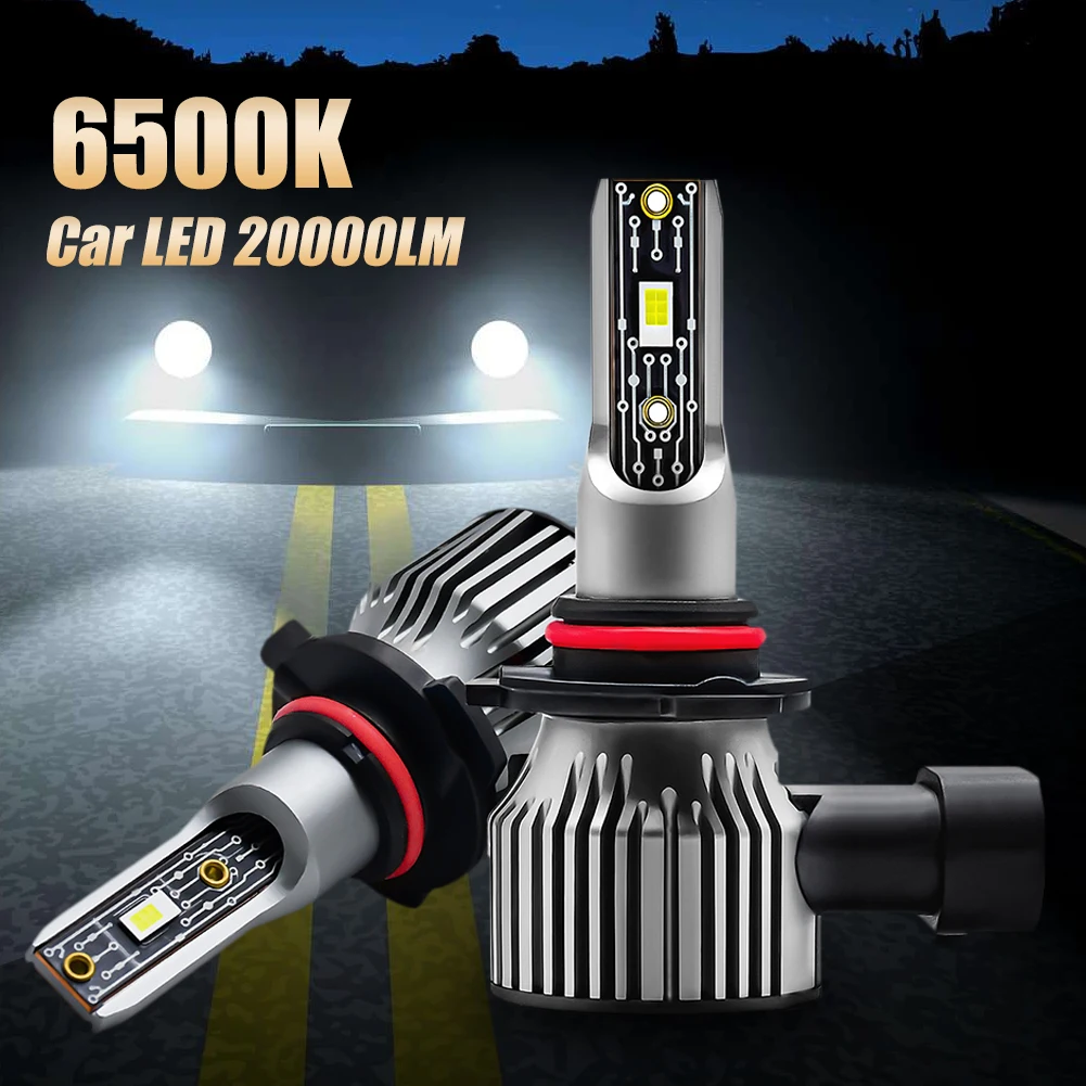 1 paio H7 LED per auto super luminoso fendinebbia impermeabile 12000LM luce per auto adatta per H1 H4 H7 H8 H9 H11 9005 9006 faro per auto