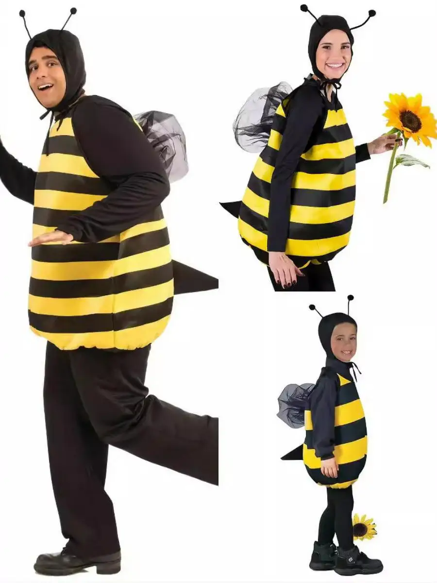 loween Bee Wings コスチュームセット 子供用 パル 大人用 親子コスプレ ポリエステル素材 ブランドなし 商標登録なし