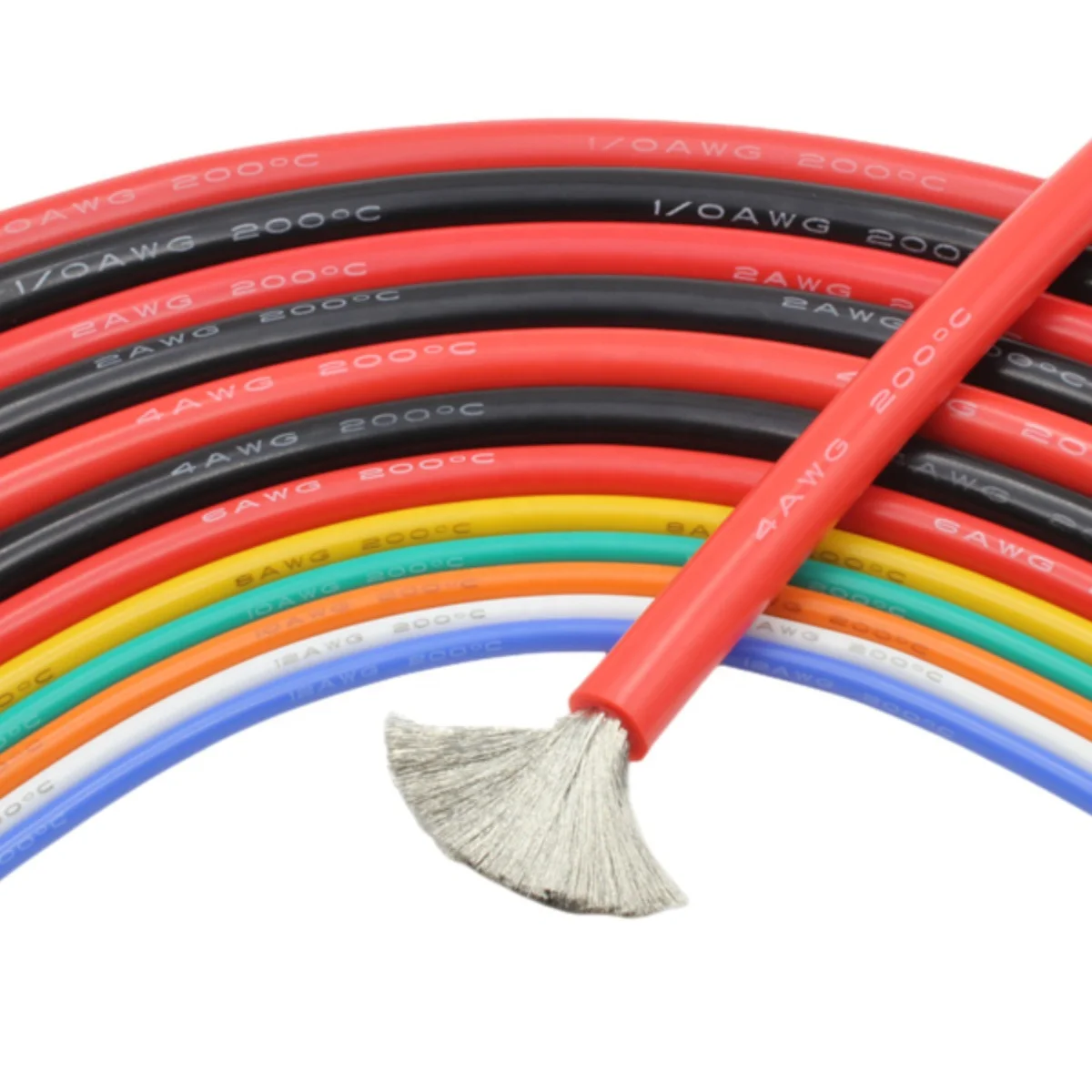 10 قطعة سوبر لينة 12AWG مرنة المعلبة الأسلاك النحاسية 12 فولت الصلبة موصل LED أسلاك الإضاءة ل RC سيارة لتقوم بها بنفسك التدفئة بطارية ليبو م