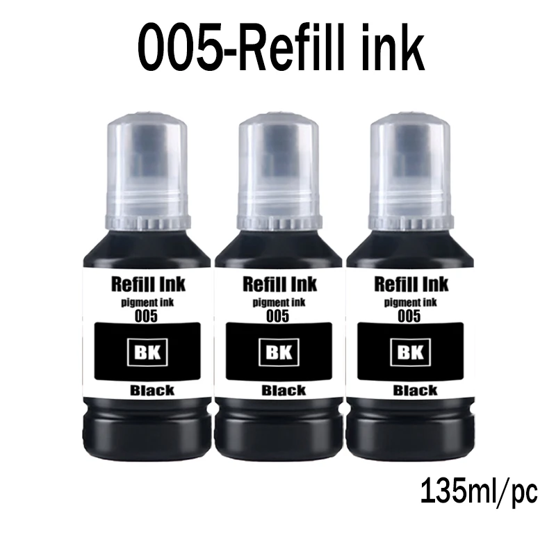 

Черные совместимые пигментные чернила для заправки Epson (005) для принтеров Epson M1100, M1120, M1140, M1170, M1180, M2140, M2170, M3140, M3170, 3180