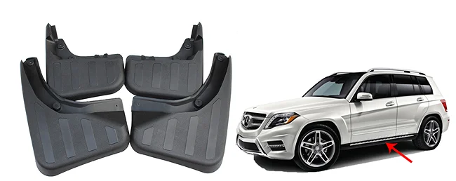 

4PCS Mudguards Splash Guards For Mercedes Benz GLK (X204) 2008-2015 Front Rear Car Mud Guards Mudflaps Mud Fenders Accessories