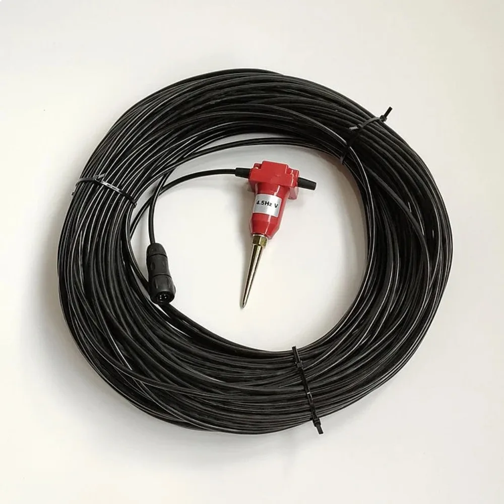 4.5Hz Vertical Geophone Seismometer Sensor 1‑Meter Output‑Cable 4Pin Male‑Connector Termination for Geophysical‑Survey Equipment