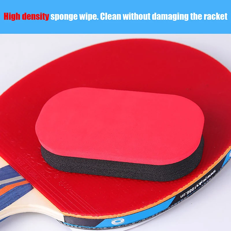 

1Pc Portable Red Table Tennis Racket Cleaner Dust Remover Pong Paddle Rubber Sponge Eraser Wipes Tool For Paddles