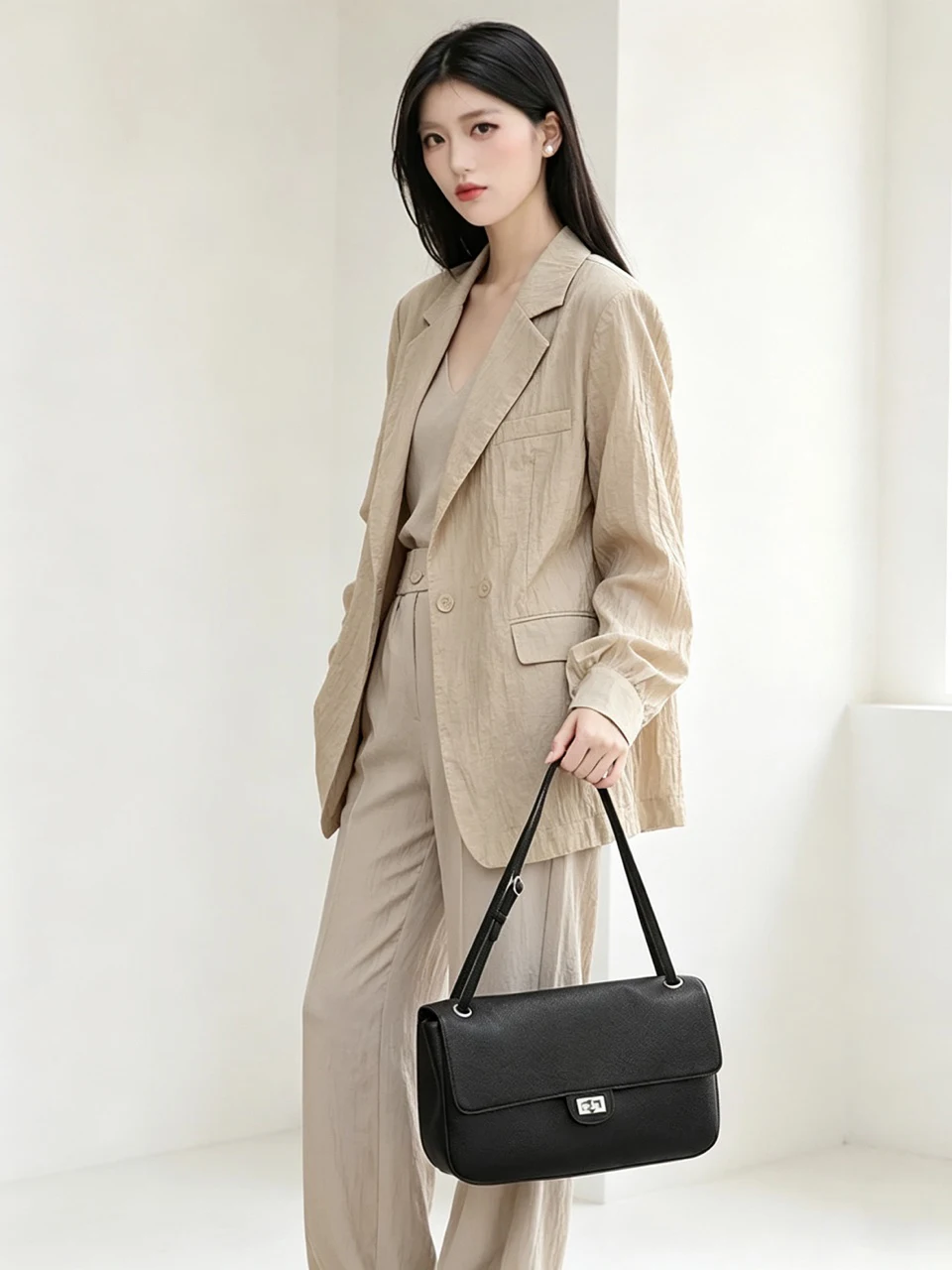 Designer-Umhängetaschen mit Klappe und Verschluss für Damen, luxuriöse, weiche PU-Leder-Crossbody-Tasche, klassische Vintage-Damen-Messenger-Tasche 2026 – Detail 12