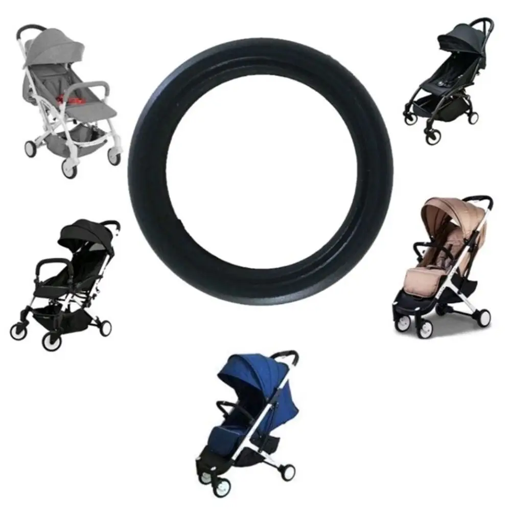 Rubber Stroller Wheel Tyre Silent Bearings Stroller Replacement Pushchair Wheel Tyre Durable for Babyzenes Yoyo Yoya YuYu