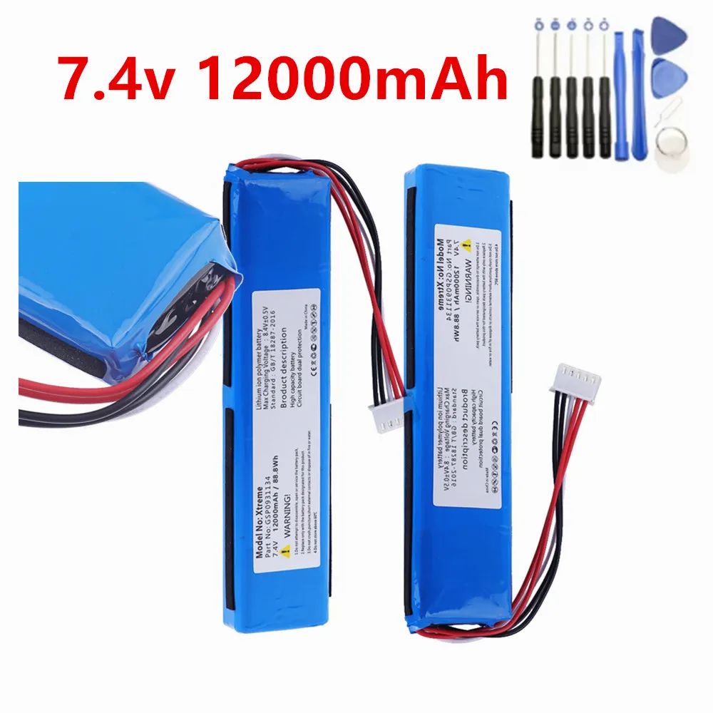 7.4V 12000mAh Battery GSP0931134 Speaker Battery for JBL XTREME / Xtreme 1 / Xtreme1 wireless bluetooth Batteries