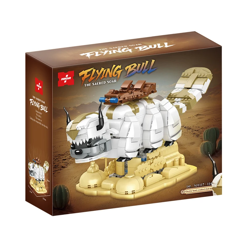 

IN STOCK SJ1117 MOC Idea Flying Bull Apa Building Blocks Bison Bricks Assembling Model Toys for Children Christmas Gift Set